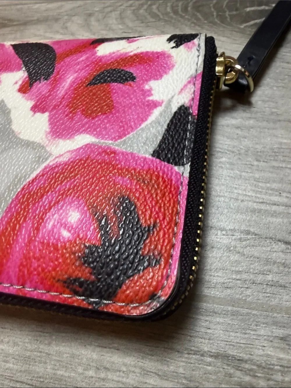kate spade Grove Street Pink Floral Zip-Around Wallet